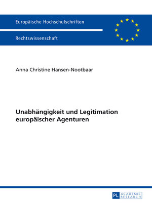 cover image of Unabhaengigkeit und Legitimation europaeischer Agenturen